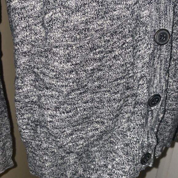 MADEWELL WOMEN'S SIZE XS- BLACK & WHITE BUTTON V NECK CARDIGAN - Picture 4 of 8